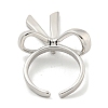 Bowknot Brass Cuff Rings RJEW-L113-015P-01-3