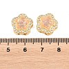 Brass Clear Cubic Zirconia Beads KK-B186-01G-01-3