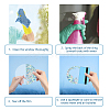 16 Sheets 8 Styles Waterproof PVC Colored Laser Stained Window Film Static Stickers DIY-WH0314-072-3