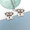 Alloy Enamel Puppy Pendants PW-WG22495-03-1