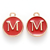 Golden Plated Alloy Enamel Charms ENAM-S118-03M-1