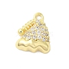 Brass Micro Pave Cubic Zirconia Charms KK-P278-08G-1