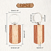 AHADERMAKER Wooden Keychain KEYC-GA0001-17-2