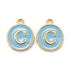 Golden Plated Alloy Enamel Charms ENAM-S118-04C-1