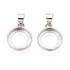 925 Sterling Silver Pendant Cabochon Settings STER-N016-87B-P-1