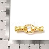 Rack Plating Oval Brass Micro Pave Cubic Zirconia Fold Over Clasps KK-F883-21G-3