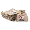 Kissitty 30Pcs 15 Styles Rectangle Jute Cloth Storage Pouches ABAG-KS0001-03-24