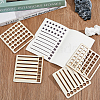 4Pcs 4 Style Wood Mini Calendar Square DIY-WH0504-134-6