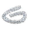AB Color Plated Transparent Glass Beads Strands EGLA-P051-06A-A-6