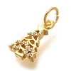 Rack Plating Brass Micro Pave Cubic Zirconia Charms KK-H508-30G-2