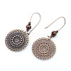 National Style Alloy Wood Dangle Earrings FS-WG6B91F-01-4