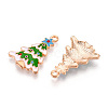 Christmas Theme Alloy Enamel Pendants ENAM-N056-403A-01-2