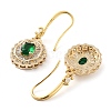 Brass with Glass Dangle Earrings EJEW-Q800-05KCG-2