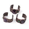 Natural Amethyst Open Cuff Bangles BJEW-A130-02-1