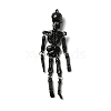 Halloween Luminous PVC Skeleton Pendants HJEW-B007-02-2