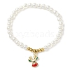 ABS Plastic Imitation Pearl Beads Stretch Bracelets BJEW-JB11112-3