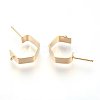 Brass Ear Stud Findings X-KK-S345-022G-2