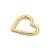 Heart Rack Plating Brass Pendants KK-C074-14G-2