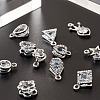 Rhombus Alloy Charms ZIRC-CD0001-02-4