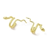 Snake Brass Cuff Earrings for Women EJEW-I305-13G-1