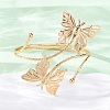 Butterfly Alloy Arm Cuff Bangles for Girl Women LS-AJEW-A063-01H-G-3