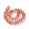 Round Handmade Clear Lampwork Beads Strands LAMP-G150-02E-3