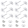 304 Stainless Steel Stud Earring Findings STAS-UN0007-95P-1