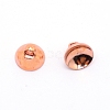 Brass Bead Cap Pendant Bails KK-TAC0006-01RG-2