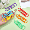 120Pcs 6 colors Plastic Loose Leaf Book Binder Rings KY-CP0001-25B-3