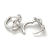 Chain-Shaped Brass Hoop Earrings EJEW-L211-009C-P-2