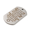 Non-Tarnish 201 Stainless Steel Pendants STAS-L079-06P-02-2