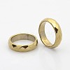 Electroplate Non-Magnetic Synthetic Hematite Wide Band Rings RJEW-J007-03-1