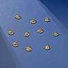 10Pcs 5 Colors Rack Plating Brass Enamel Pendants ENAM-SZ0002-79-3