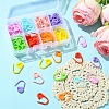 80Pcs 8 Colors Eco-Friendly ABS Plastic Knitting Crochet Locking Stitch Markers Holder FIND-YW0005-36-4