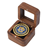 Black Walnut Wood Badge Packing Magnetic Boxes with Acrylic Visible Window Lid CON-WH0095-239B-01-1