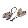 2Pcs Natural Mexican Agate Pendants G-B105-01A-2