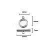 Stainless Steel Toggle Clasps PW-WG419A3-13-2