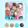 56Pcs 5 Colors Spray Painted Natural Akoya Shell Pendants SHEL-FS0001-09-6