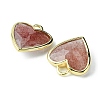 Natural Red Strawberry Quartz Pendants G-O204-01G-3