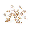 Spritewelry 24Pcs 6 Style ABS Plastic Imitation Pearl Wire Wrapped Pendants KK-SW0001-07-12