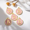 Golden Plated Alloy Enamel Charms X-ENAM-S118-07B-5