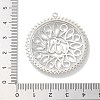 Rack Plating Brass Micro Pave Clear Cubic Zirconia Pendants KK-L224-009P-3