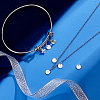 5Pcs 925 Sterling Silver Textured Flat Round Charms with Jump Rings STER-BC0003-98S-4