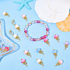 20Pcs 5 Colors Alloy Resin Pendants FIND-BM0001-61G-4