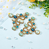 2Pcs Self Adhesive Glass Rhinestone Appliques DIY-FG0004-34-5