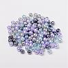 Silver-Grey Mix Pearlized Glass Pearl Beads HY-X006-6mm-13-2