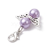 12Pcs Angel Acrylic Pearl with Alloy Pendant Decorations HJEW-JM02754-5