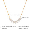 Elegant Potato Natural Freshwater Pearl Cluster Necklaces with 304 Stainless Steel Chains for Women TC0594-8-1