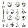 100Pcs 10 Styles Tibetan Style Zinc Alloy Pendants TIBEP-CJ0001-49-1