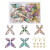 DIY Butterfly Dangle Earring Making Kits DIY-PJ0001-34-25